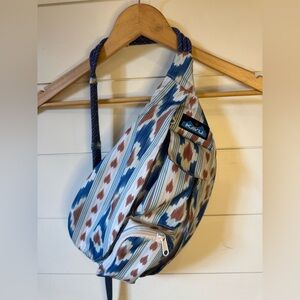 KAVU Blue and Brown Patterned Sling Bag
